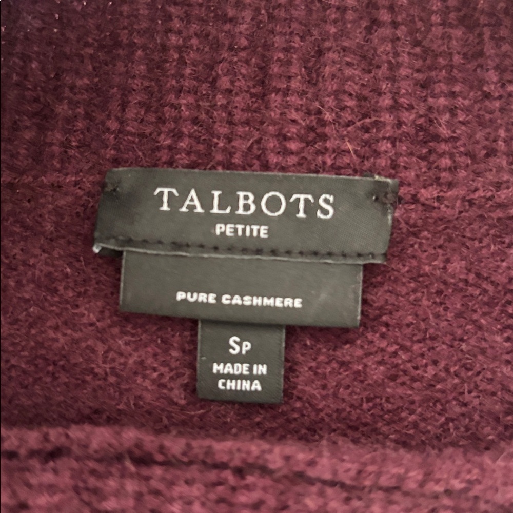 Talbots Cashmere‎ Cable Knit 
Women's Sweater Size SP - Picture 6 of 9
